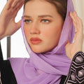 Pastel Violet Georgette Hijab