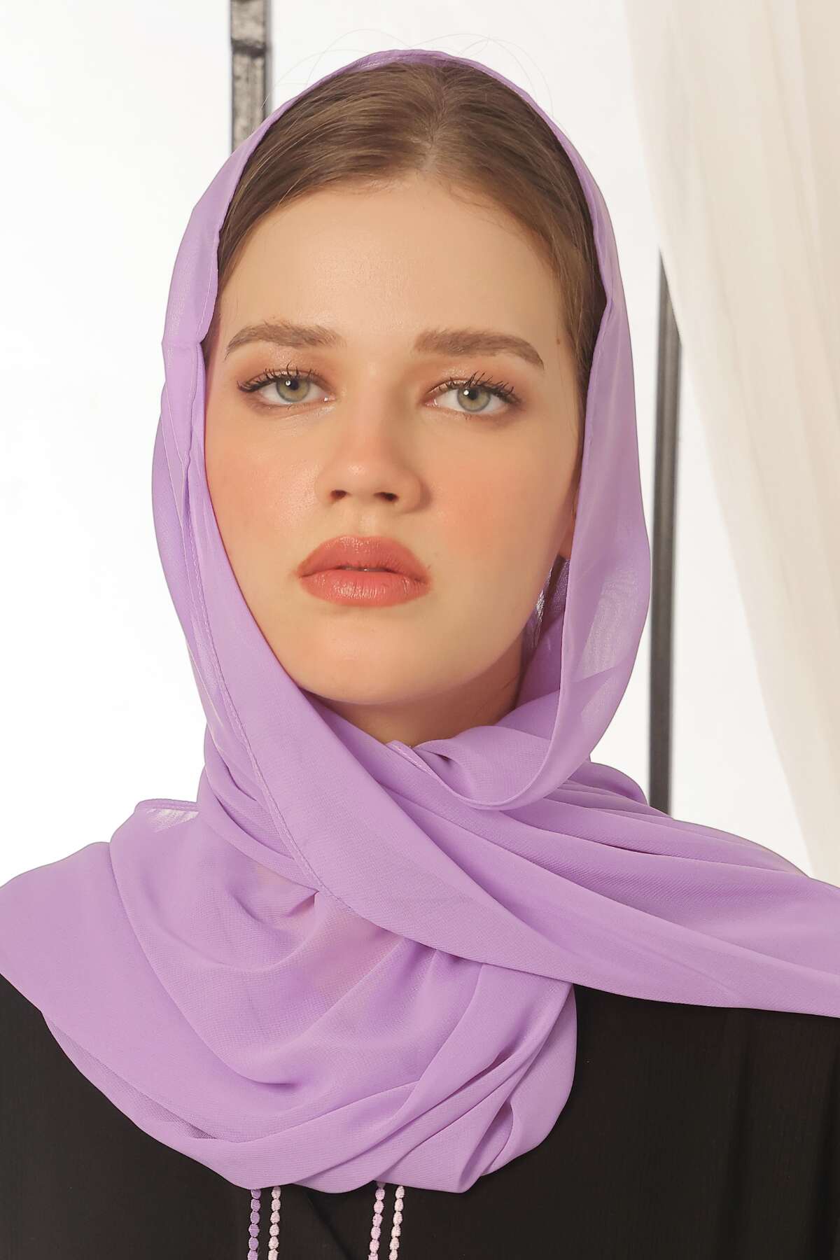 Pastel Violet Georgette Hijab