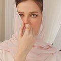 Peach Puff Georgette Hijab