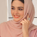 Pinkish Tan Georgette Hijab
