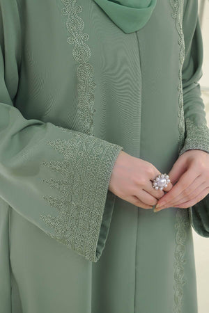 Pistachio Cord Abaya