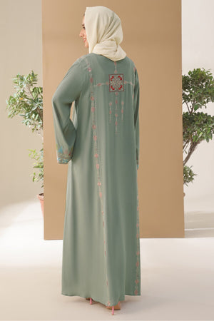 Pistachio Crepe Abaya