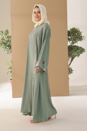 Pistachio Crepe Abaya