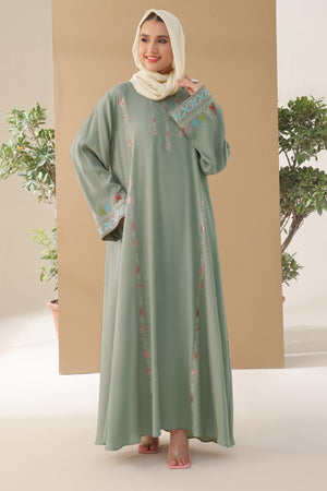 Pistachio Crepe Abaya
