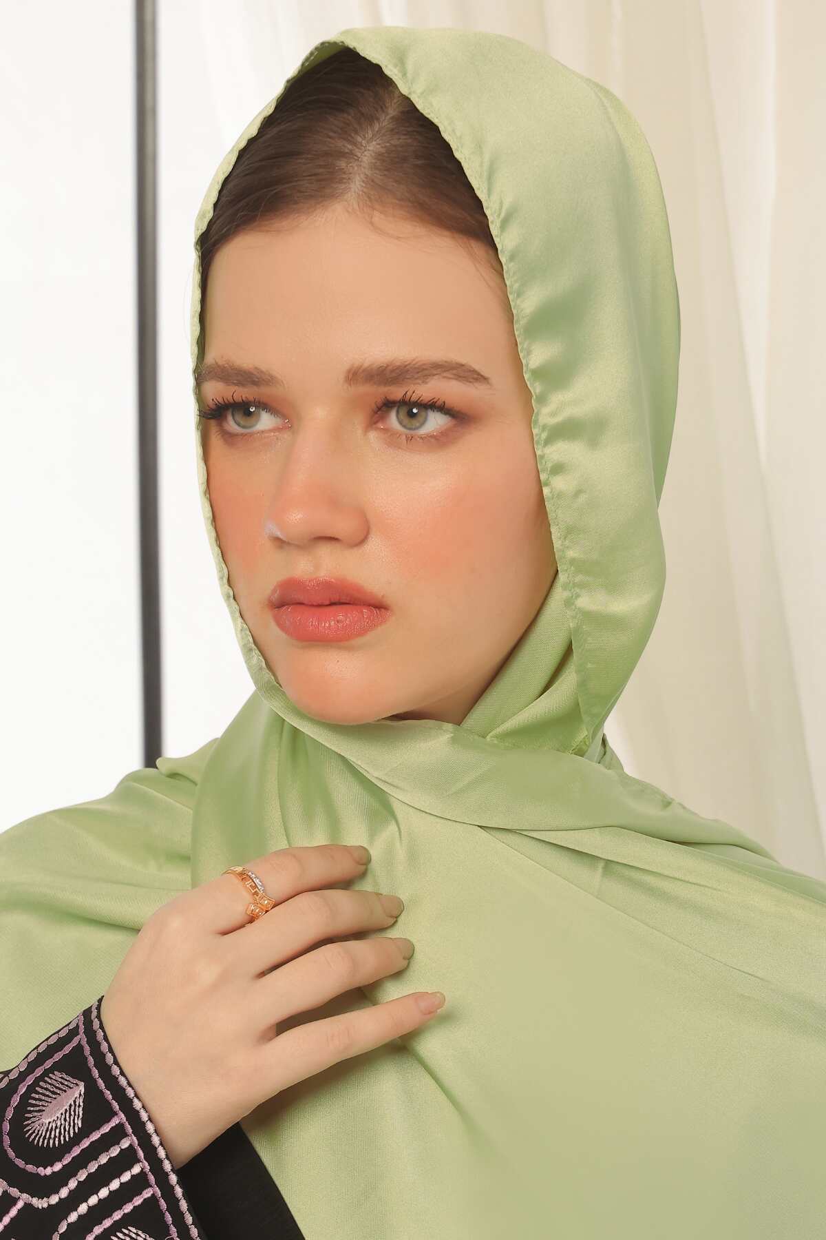 Pistachio Silk Hijab