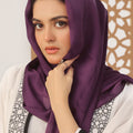 Plum Purple Crinkle Silk Hijab