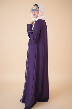 Purple Haze Embroidered Abaya