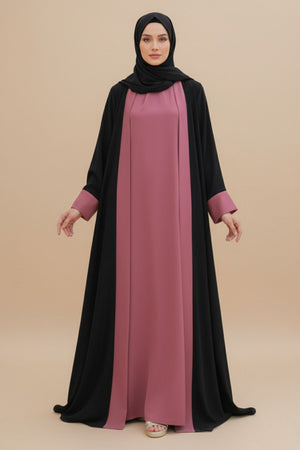 Raspberry Glace Kimono Abaya