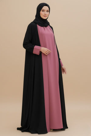 Raspberry Glace Kimono Abaya
