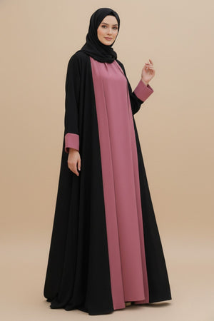 Raspberry Glace Kimono Abaya