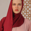 Red Silk Hijab