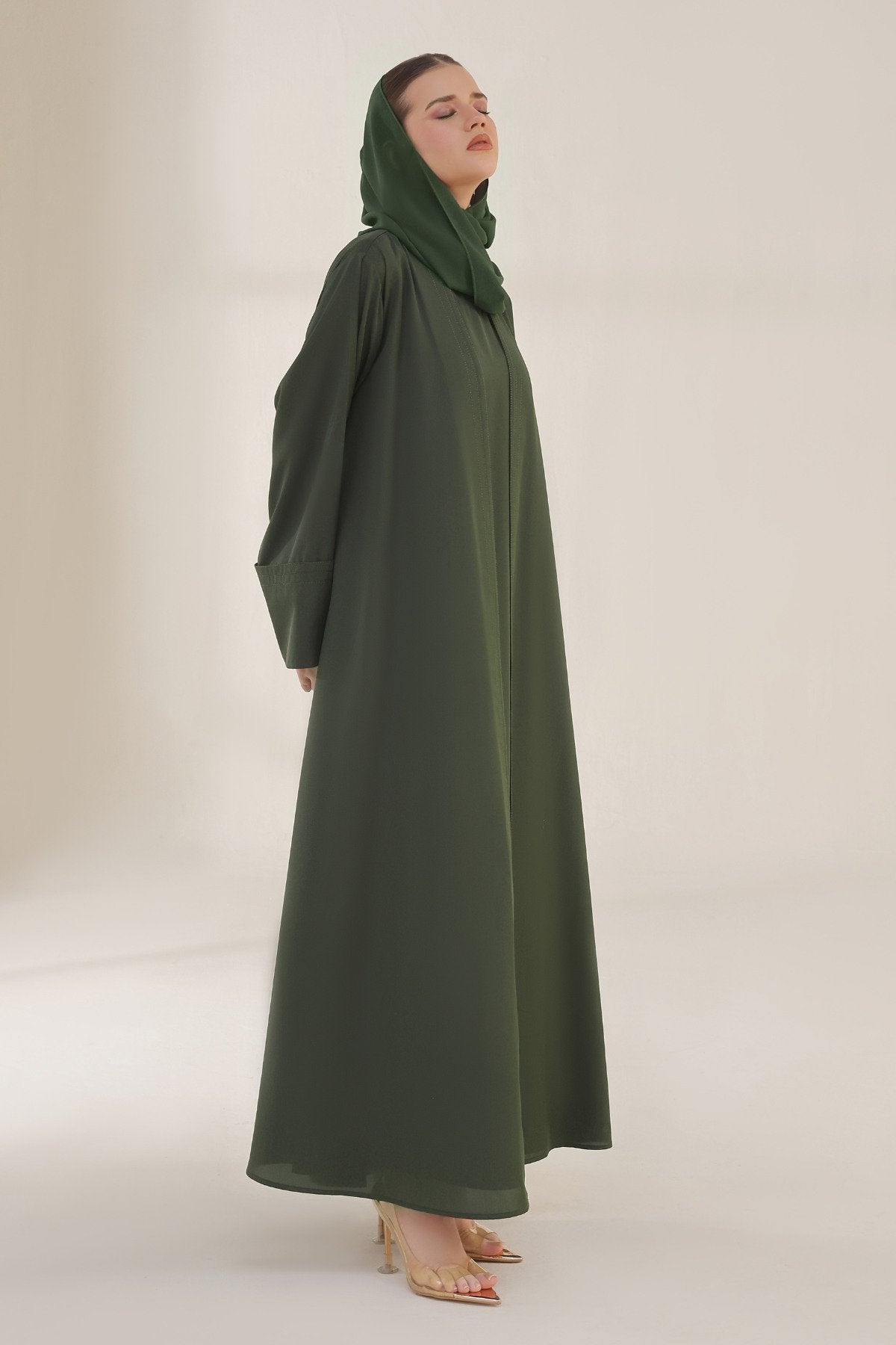 Rifle Green Shrug Abaya