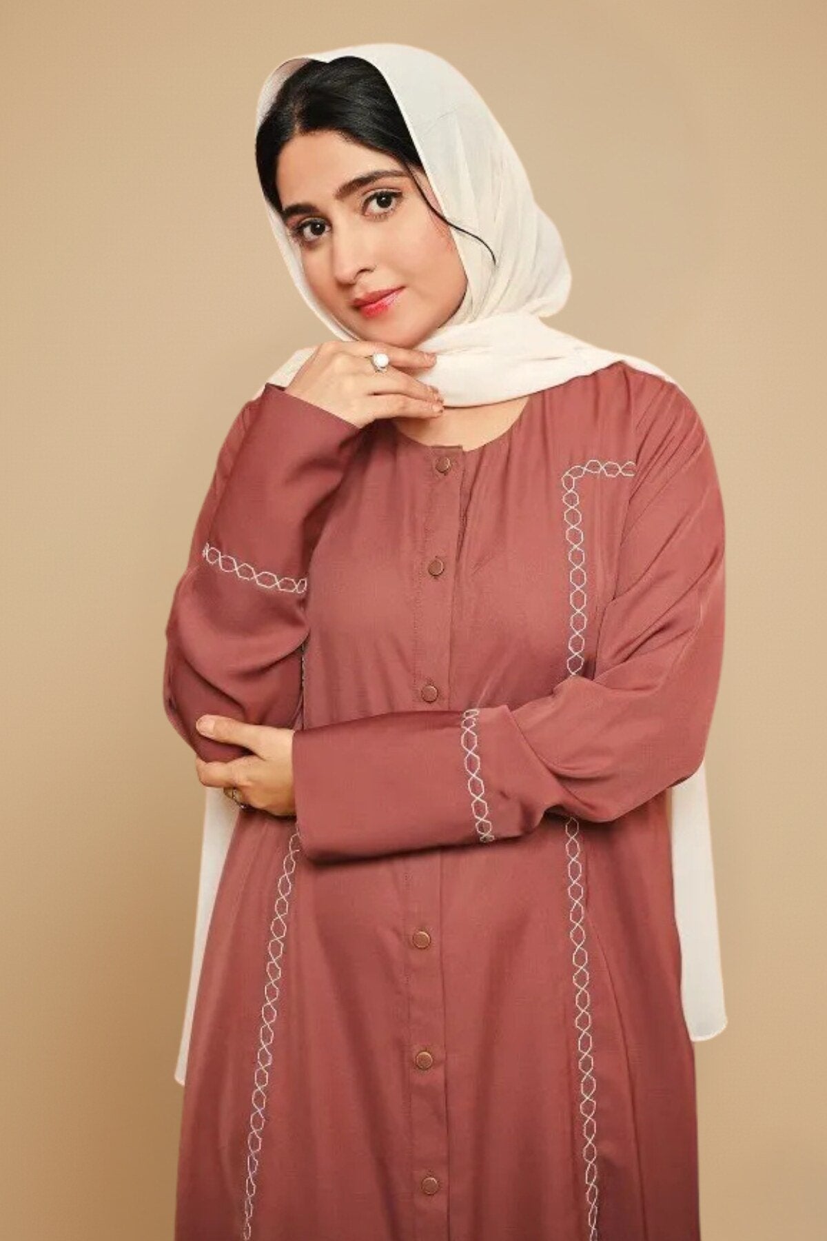 Rose Vale Embroidered Abaya