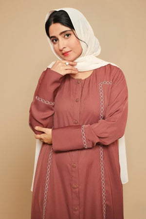 Rose Vale Embroidered Abaya