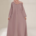 Rosy Brown Embroidered Abaya