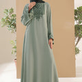 Sage Green Embroidered Abaya