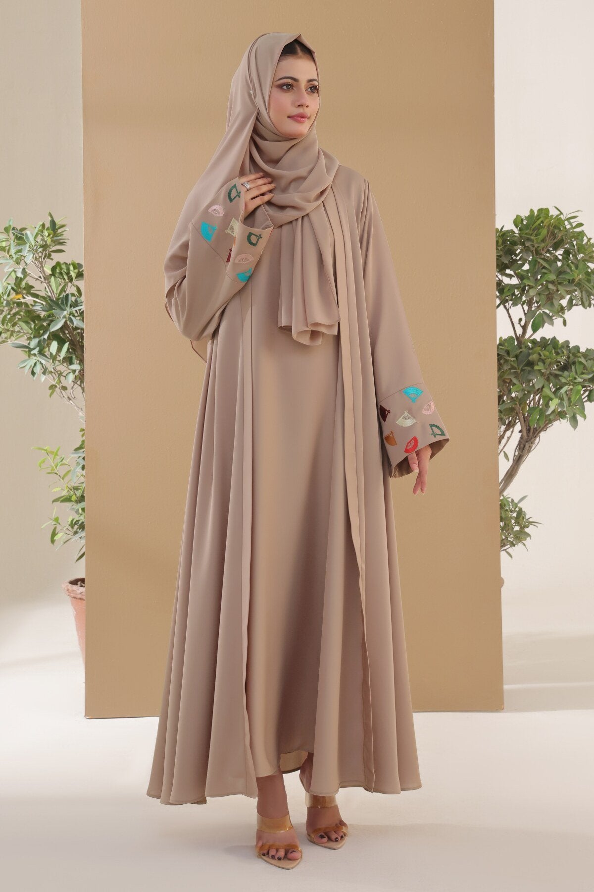 Sandrift Embroidered Shrug Abaya