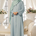 Sky Blue Beaded Abaya