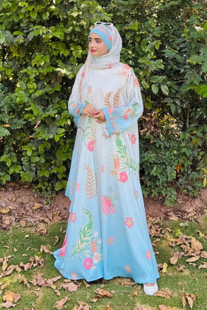 Sky Blue Shaded Kimono