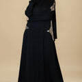 Taffeta Gold Embroidered Abaya