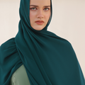 Teal Blue Georgette Hijab