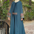 Teal Blue Kimono Abaya