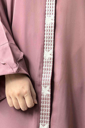 Turkish Rose Embroidered Abaya