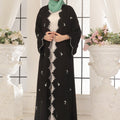Wave Black Embroidered Abaya