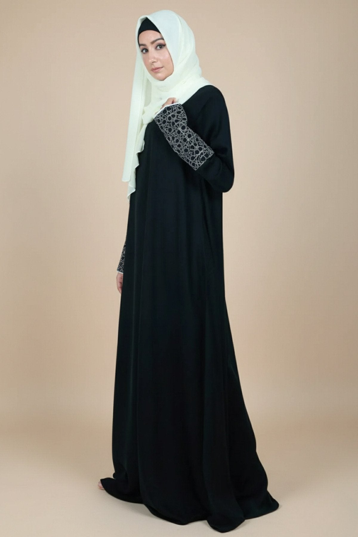 White Artistry Embroidered Abaya