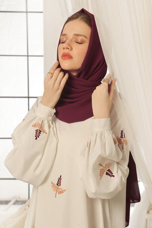 White Festive Abaya