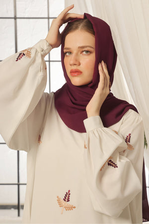 White Festive Abaya