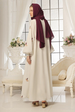 White Festive Abaya