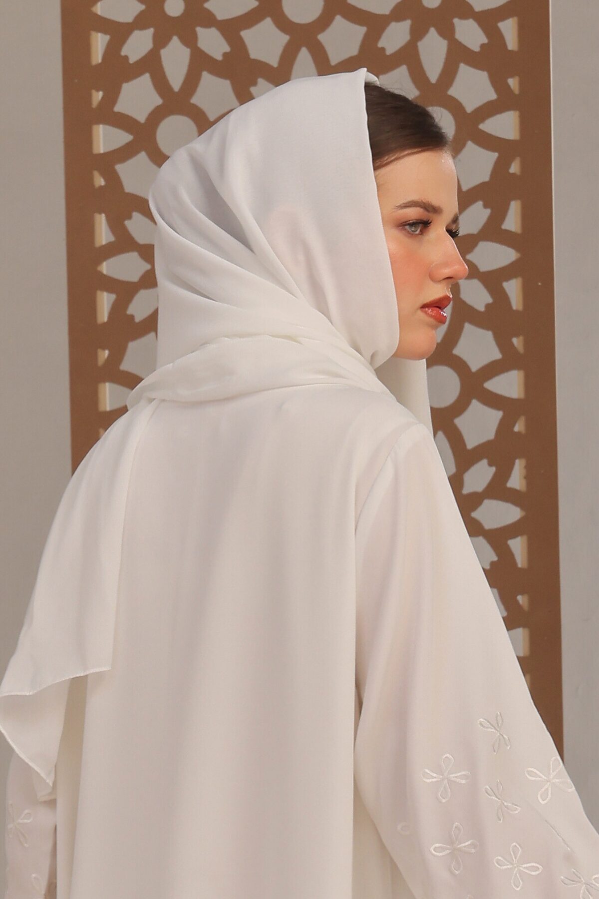 White Georgette Hijab