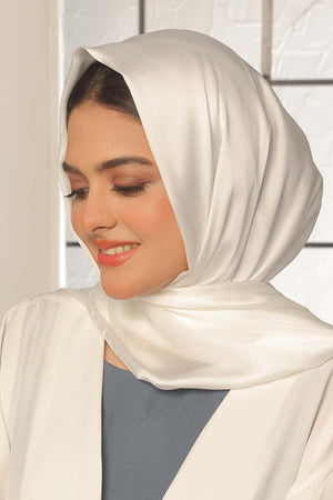 White Silk Hijab